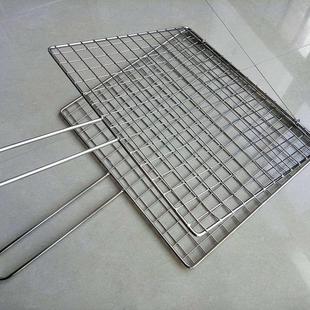 不锈钢烤鱼烤鱼子网 夹子夹鱿鱼包烧烤 拍304网 工具用品烤夹板邮