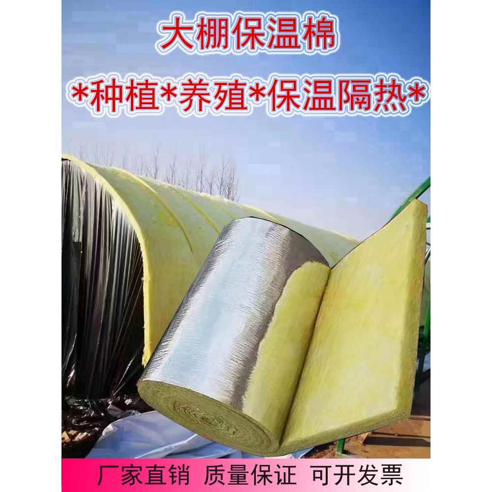 10cm双面铝箔玻璃棉钢结构厂房保温隔热 养殖大棚专用离心棉