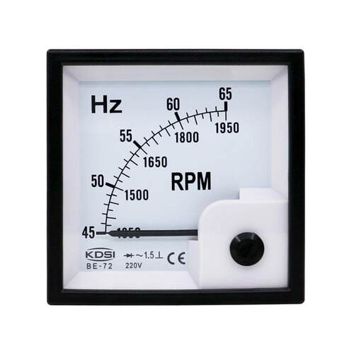 供应指针式频率表+转速表BE-7245-65Hz+RPM220V发电机频率表