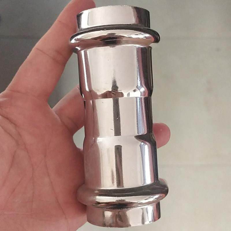 卡压式管件等径直接304薄壁不锈钢水管挤压接头双卡压欧标德标316