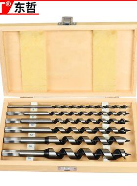 现货6PC木盒支罗钻支罗钻套装6件套支罗钻6-20木工钻木工工具套装