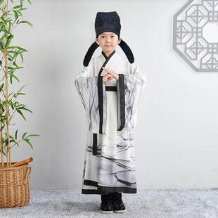 儿童古装男童汉服小男孩宋朝诗人苏轼书生传统国学朗诵表演出服装
