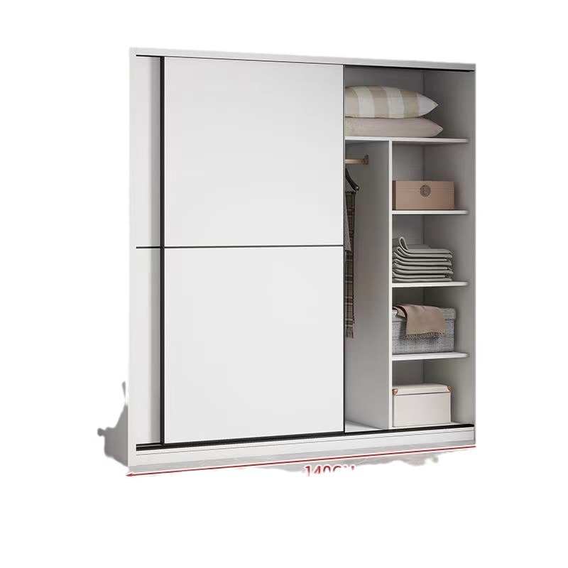 推拉门衣柜家用卧室简易组装出租房衣柜储藏经济小型实木儿童柜子