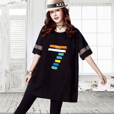 加大码女装夏装胖爽mm遮肚显瘦S58297字妹妹气套洋装新款佐胖两件