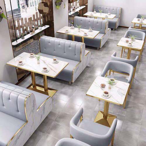 网红甜品蛋糕奶茶店桌椅组合西餐厅咖啡馆酒书吧休闲靠墙卡座沙发