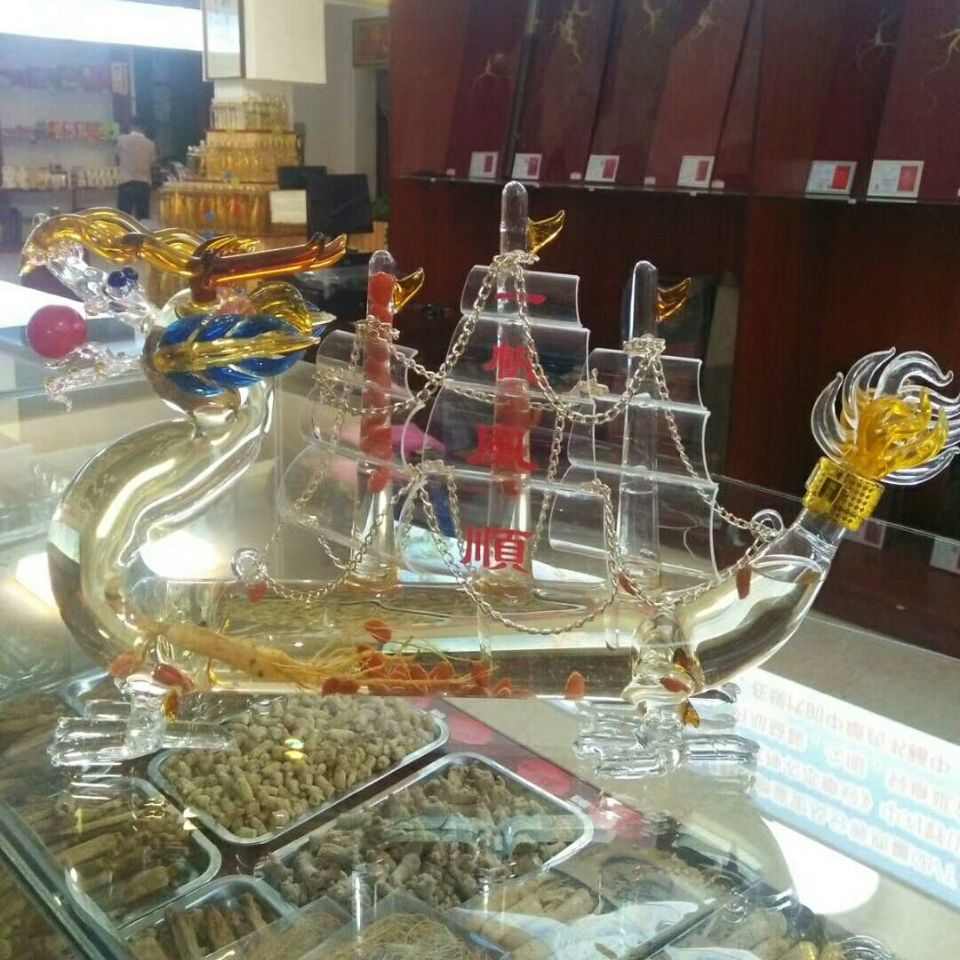 现货红酒瓶一帆风顺大龙工艺酒水包装瓶龙帆泡酒瓶玻璃红酒瓶摆