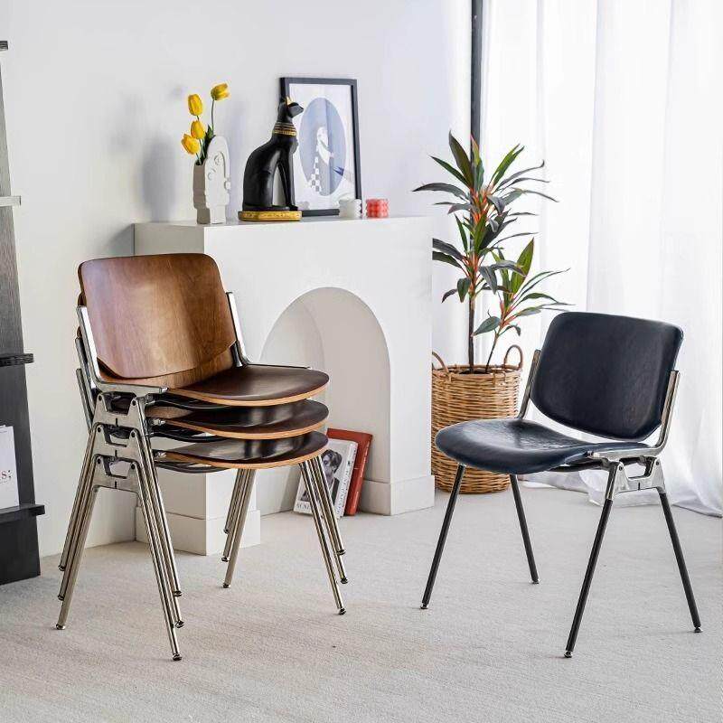 中古餐椅不锈钢复古餐厅咖啡厅椅子餐饮商用高级靠背卡斯特餐桌椅