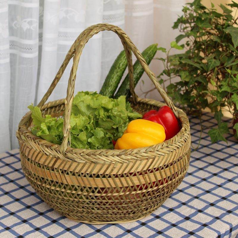 挂篮手工竹篮子竹编织手提菜篮竹篮子鸡蛋篮水果收纳竹筐竹编路实,收纳整理,其他收纳篮,淘宝优惠券,粉丝福利购,淘宝优惠卷