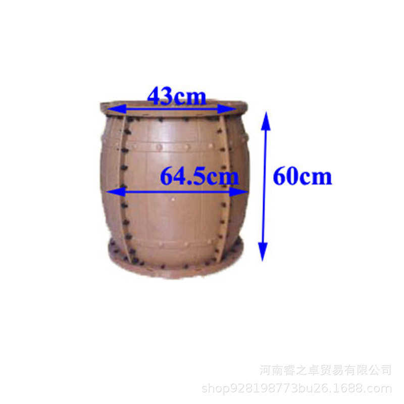 园林景观庭院仿木桶花盆模具水泥制品欧式建筑装饰塑料建材模板厂