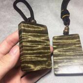 金丝楠无事牌阴沉木小叶桢楠原木乌木绿料挂件满金丝水波手把