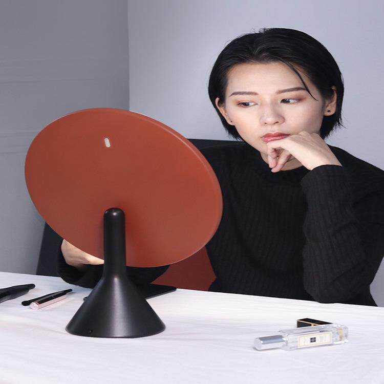 LED化妆镜台式网红美妆镜时尚公主梳妆桌面镜LED补光学生宿舍镜子