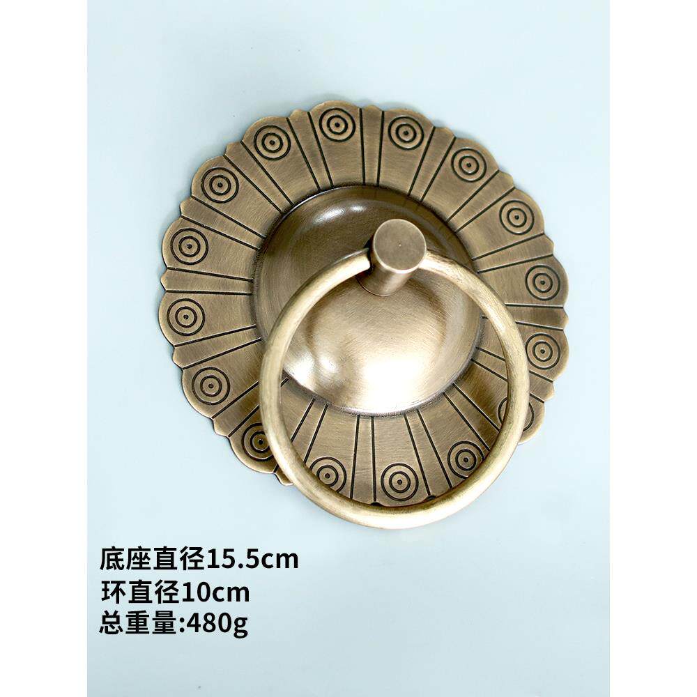 全铜中式门把手彷古实木门把手老式古建筑纯黄铜拉环覆古实心门环