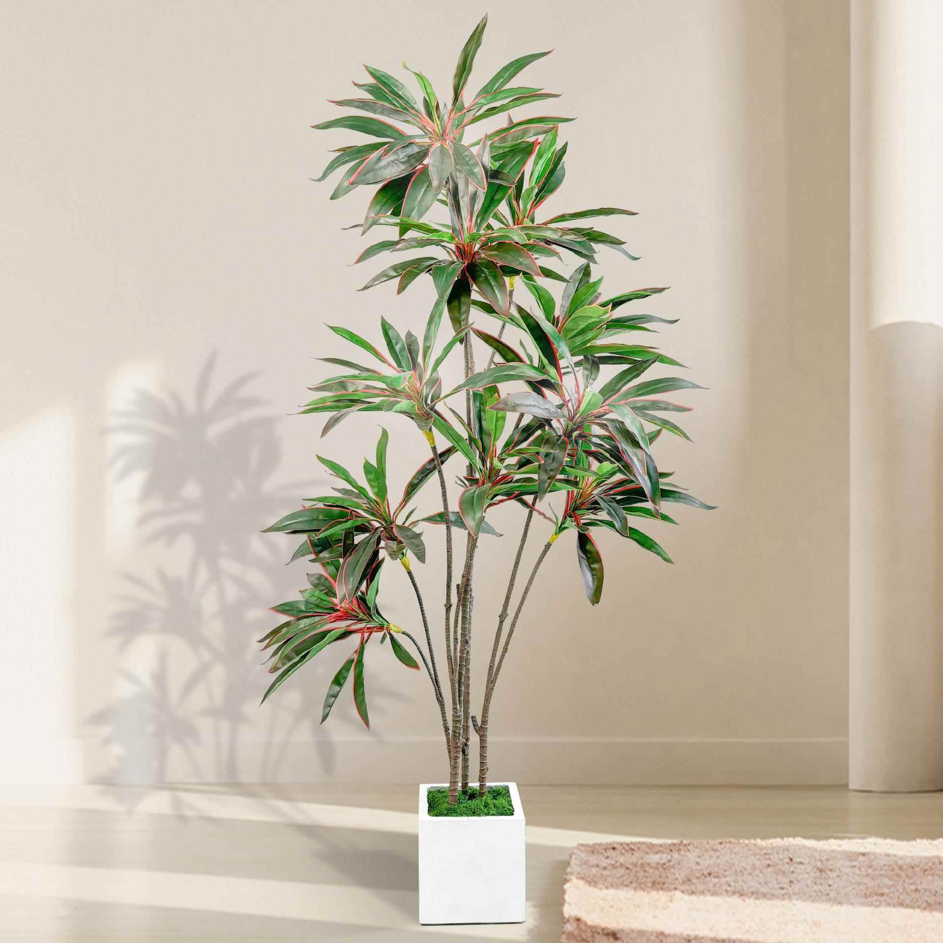 盆真绿植高假树仿植物栽小端叶天鹅绒室内客厅落0001地摆件家居仿