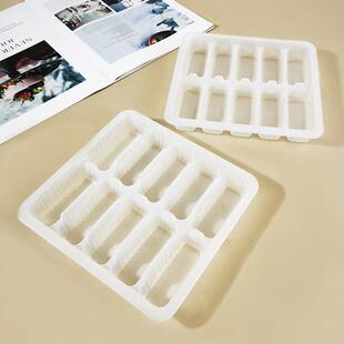 一次性饺子托锅贴10格外卖打包盒加厚耐高温冷藏速冻水饺覆膜托盘