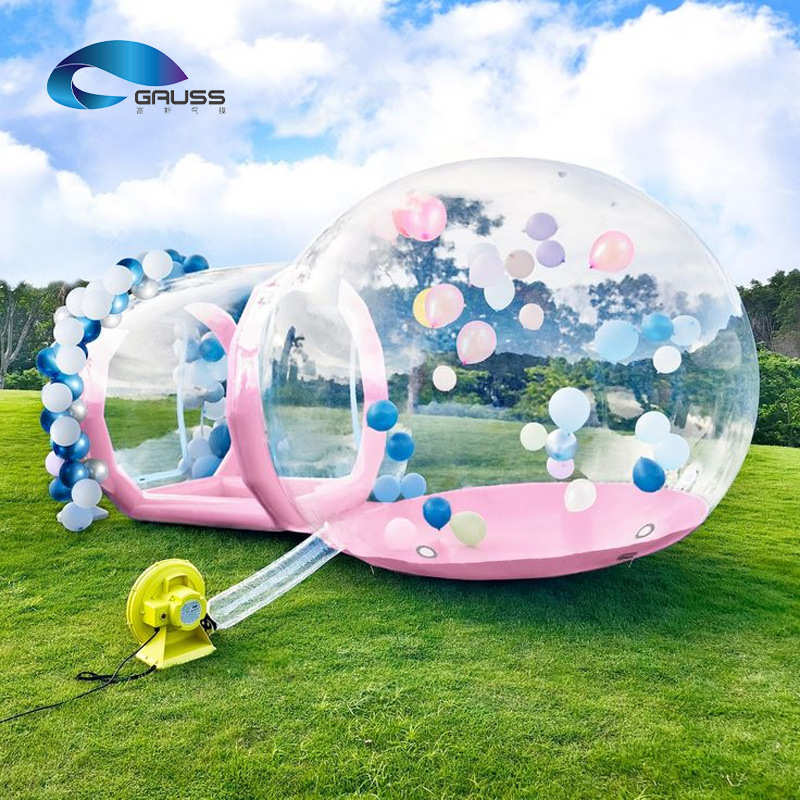 网红充气泡泡屋儿童派对玩乐气球户外透明圆顶星空帐篷蹦床气泡屋