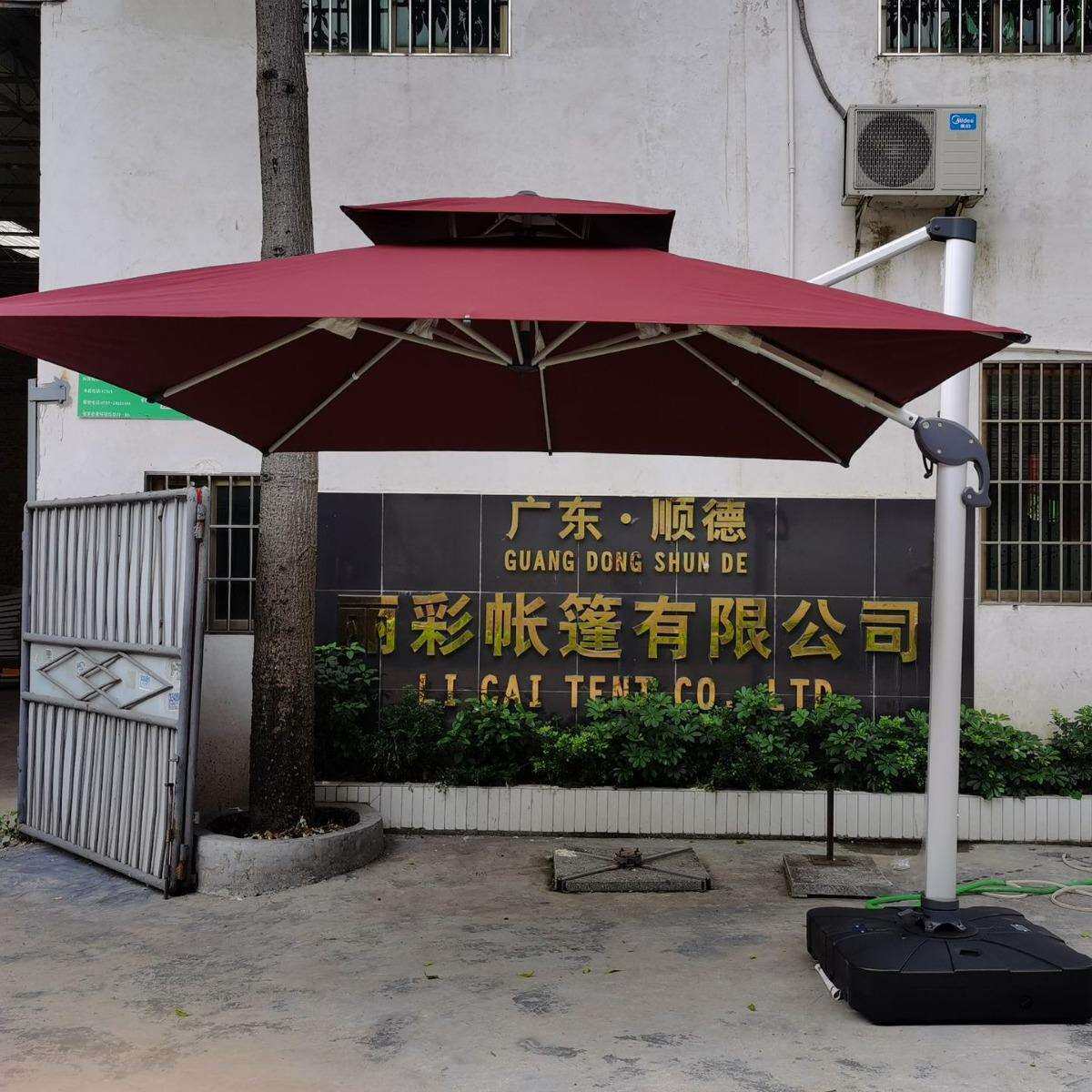 新款一体式压铸手柄威尼斯罗马伞户外花园遮阳伞 铝合金太阳伞