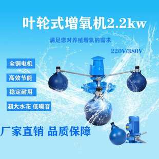 大型养殖鱼场养虾塘叶轮式 增氧机3KW全铜芯池塘增氧泵