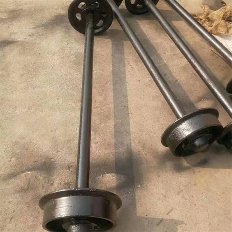 矿车轮单边轨道轮铁路施工滑轮钢轨轮火车轮300-600轨距轮对