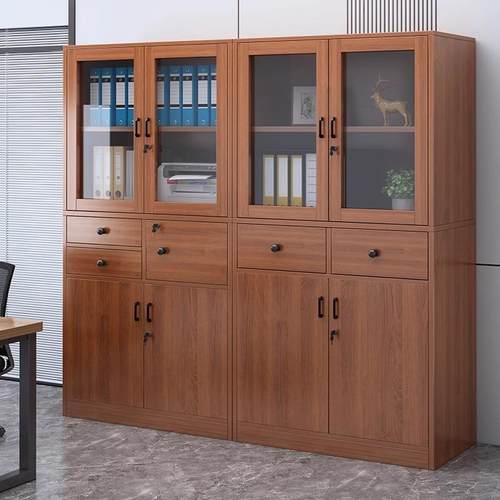 办公文件柜资料柜木质带锁储物档案柜置物柜文件柜家用书柜办公柜