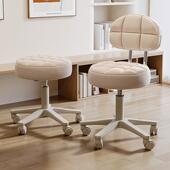 化妆凳家用现代简约化妆台凳子女生卧室舒服久坐靠背圆凳轻奢椅子