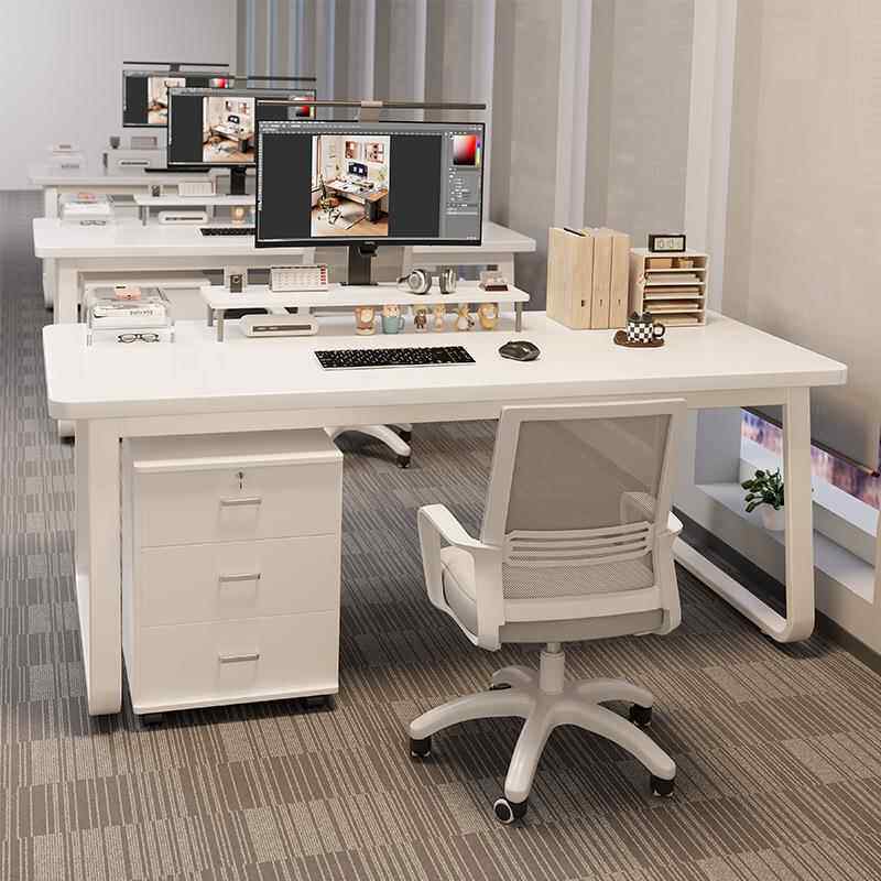 办公桌简约现代办公室桌职员桌椅组合简易员工位家用书桌电脑桌子