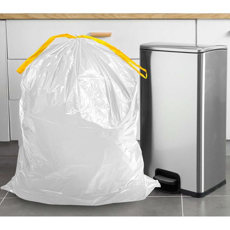 61K3穿绳式家用大号垃圾袋盒装抽取型厨房用清洁袋带香味防止异味