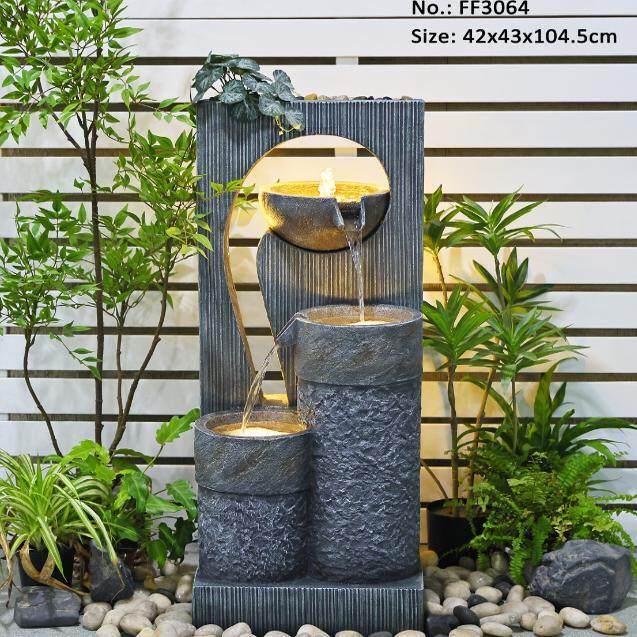 欧式喷泉客厅玄关水景加湿器摆件轻奢流水生财景观客厅招财转运球