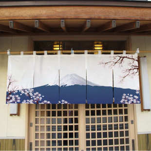 门帘横帘厨房隔断帘卧室挂帘装 日式 饰挂帘餐厅寿司店半帘短帘定制