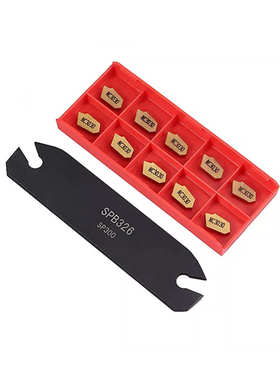 开槽切断工具 SPB326 26mm零件切断刀片 + 10X GTN-3 SP300刀片