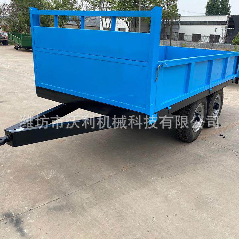 5吨农用运输拖车液压自卸拖挂车平板挂车仓储拖车欧式拖车