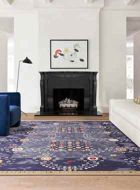 紫色121200迷法式洛哥复古地毯客厅卧床室边中古风情沙发摩地垫免