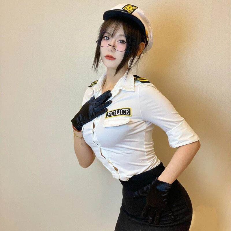 万圣节性感女警cos服萝莉空姐制服大码套装纯欲主播变装夜店女装