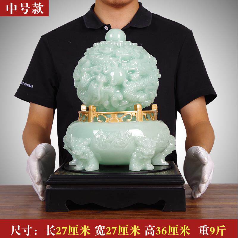 高档招财九龙干干坤鼎家摆件大号时来运转九龙鼎居客厅玄 关大厅