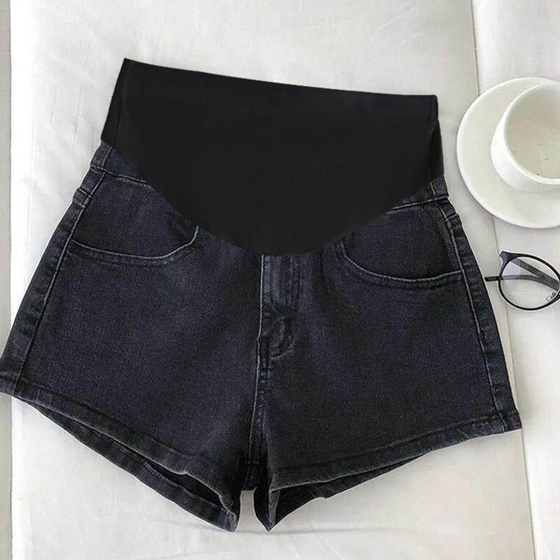 孕妇牛仔短裤不勒肚子裤子弹力大码宽松打底裤夏装百搭短裤三分裤
