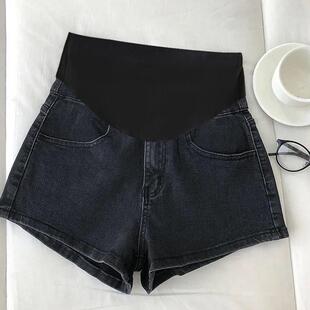 宽松打底裤 子弹力大码 夏装 百搭短裤 孕妇牛仔短裤 三分裤 不勒肚子裤