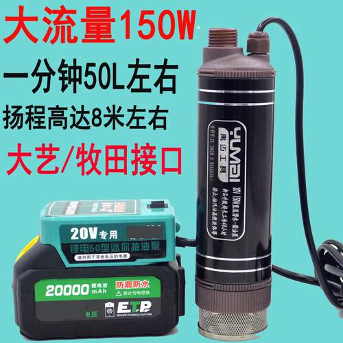 大流量锂电池抽油泵两用款油水两用泵柴油泵电动抽油泵抽油子