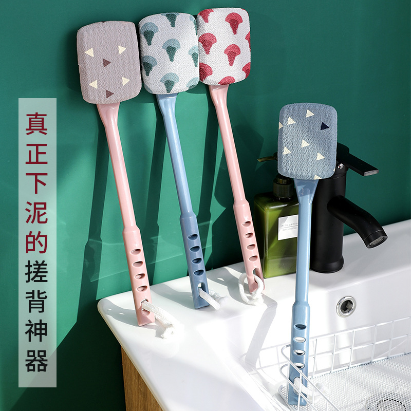 搓澡神器沐浴擦背长柄强力搓泥不求人搓澡巾女后背洗澡刷搓背软毛