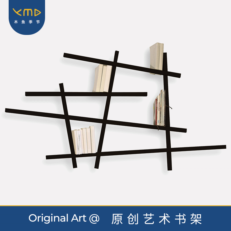 创意挂墙实木书架置物架沙发后置物架满墙书架墙壁天空书架