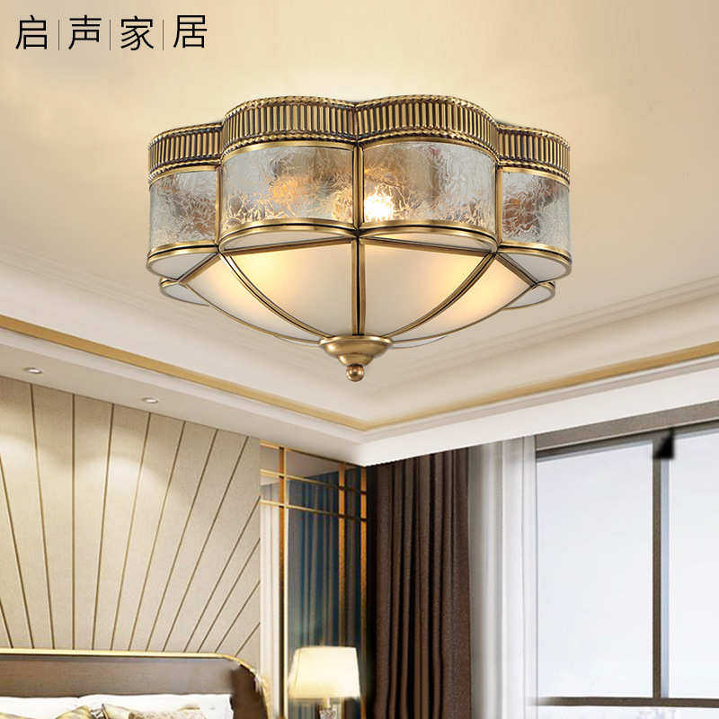 全铜美式经典大气卧室吸顶灯欧式焊锡餐厅灯书房灯工厂灯具批发