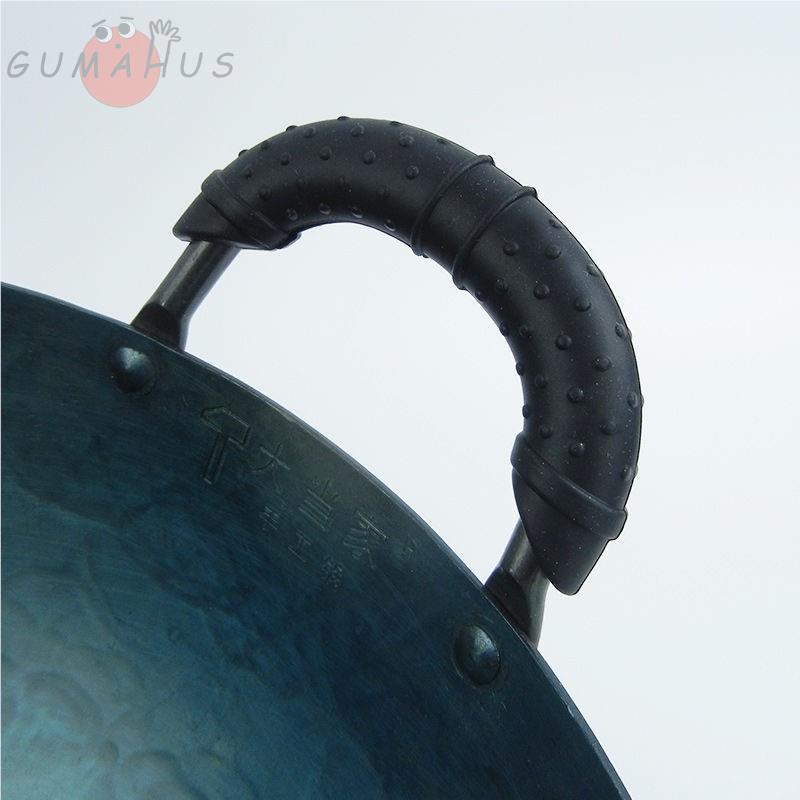 硅胶锅耳套隔热铁把防烫套双耳手工铁锅手把套加厚手柄套耐高温