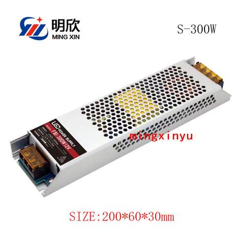 工程超薄款24V8.3A 200W长条开关电源S-200-24小体积足功率设备用
