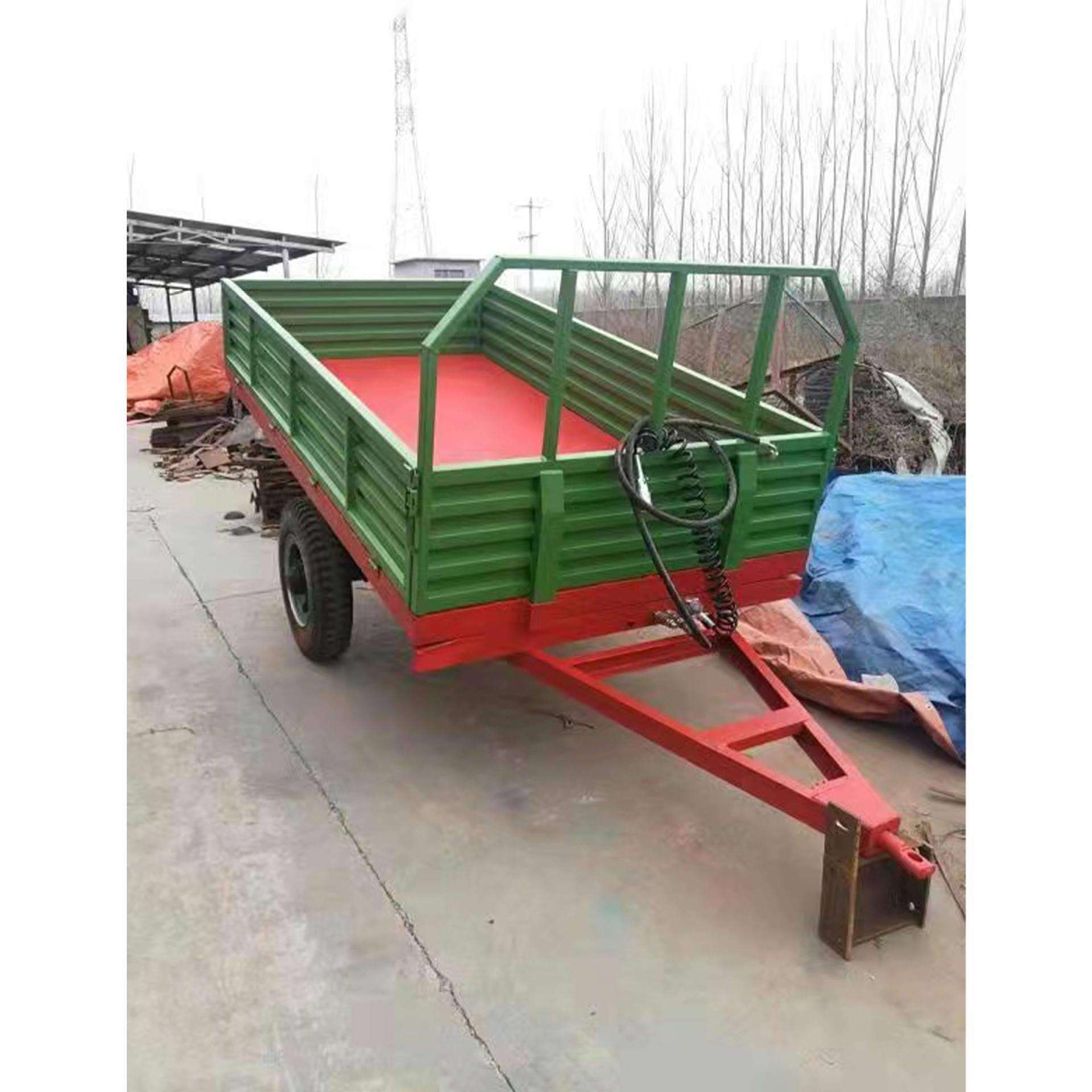 农用拖斗大吨数10吨20吨拖车斗可制作 带自卸刹车拖车斗价格
