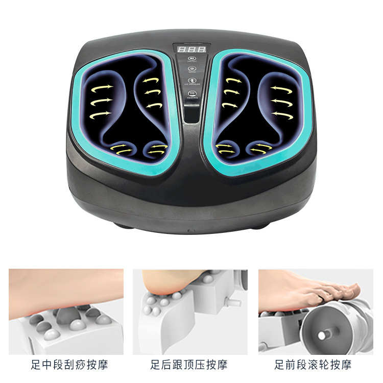 全自动指压足底按摩仪电动加热气囊按脚机小腿足部按摩器