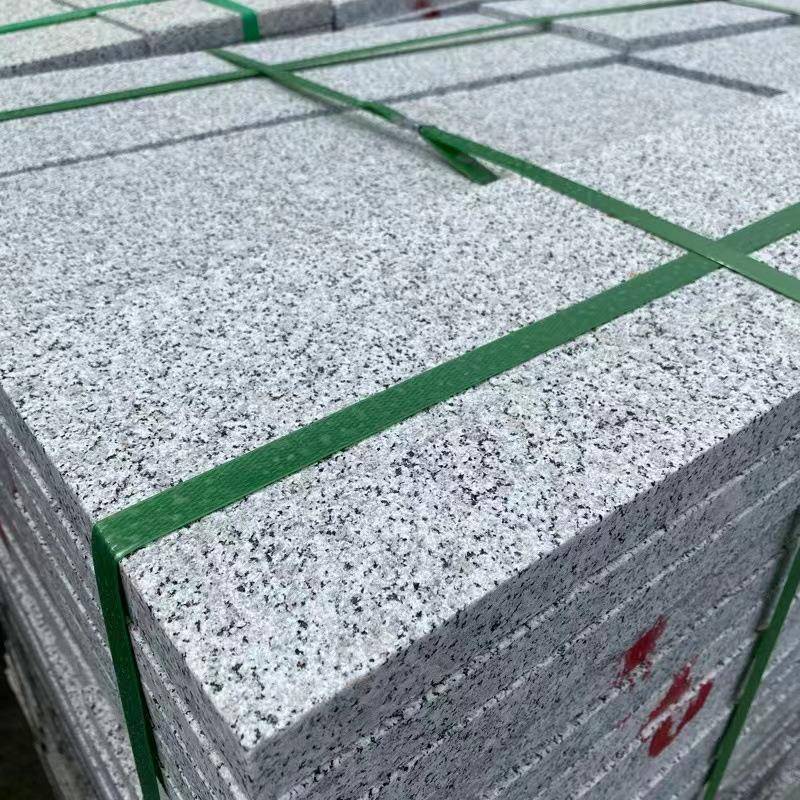 天然花岗岩芝麻白黑灰火烧板黄金麻锈石荔枝路沿平侧干挂庭院石材