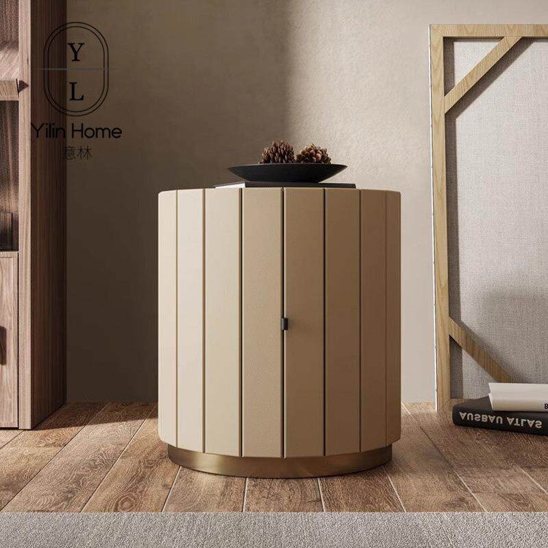 BER888#意式简约Baxter床头柜 极简现代卧室样板间床头柜高端圆形