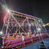 红无景区户外大型设备款 动力秋千网双龙多人红游乐秋千大型设施网