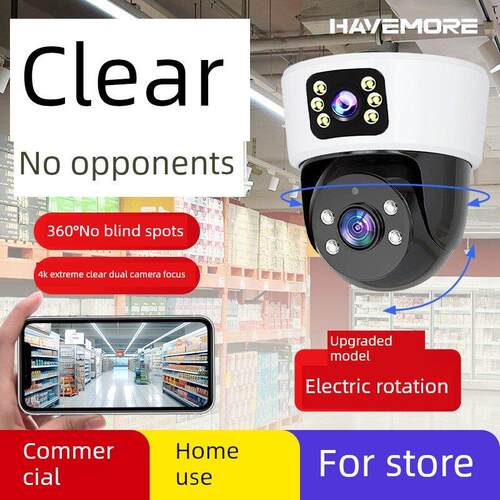 监控摄像头家用商店商用手机远程无网络2025全新高清室内无盲点