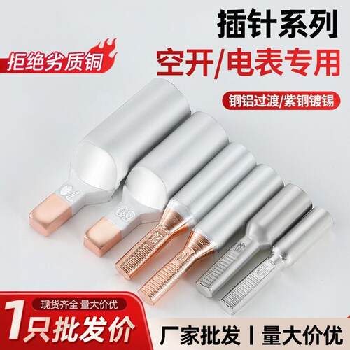 C45空开专用铜铝插针DTLC GTLA DTA-10/16/25平方电表专用线鼻子