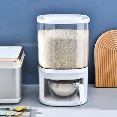 家用米桶杂粮收纳封盒防虫防潮密自储米箱20斤SRG按装压计量动出