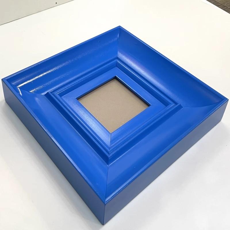 【支持定】现代简约实木蓝色油画外框相框画框镜框客厅展厅装饰